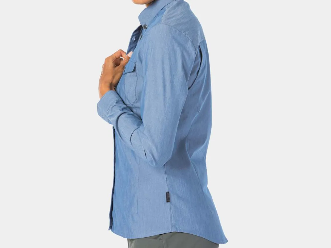 Women Trek Bikes Bontrager Adventure Women's Cycling Chambray Shirt