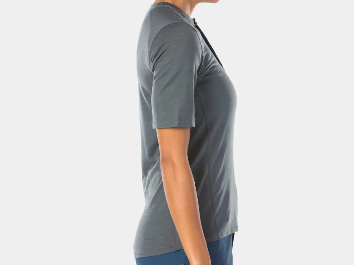 Women Trek Bikes Bontrager Adventure Women's Wool Blend Cycling Henley