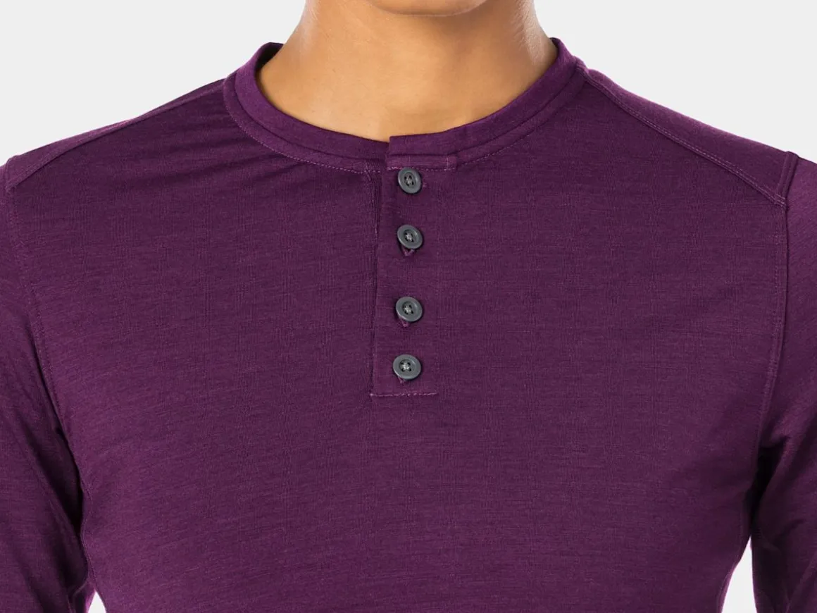 Women Trek Bikes Bontrager Adventure Women's Wool Blend Cycling Henley