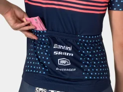 Women Trek Bikes Santini Trek Factory Racing Women's CX Team Replica Cycling Jersey