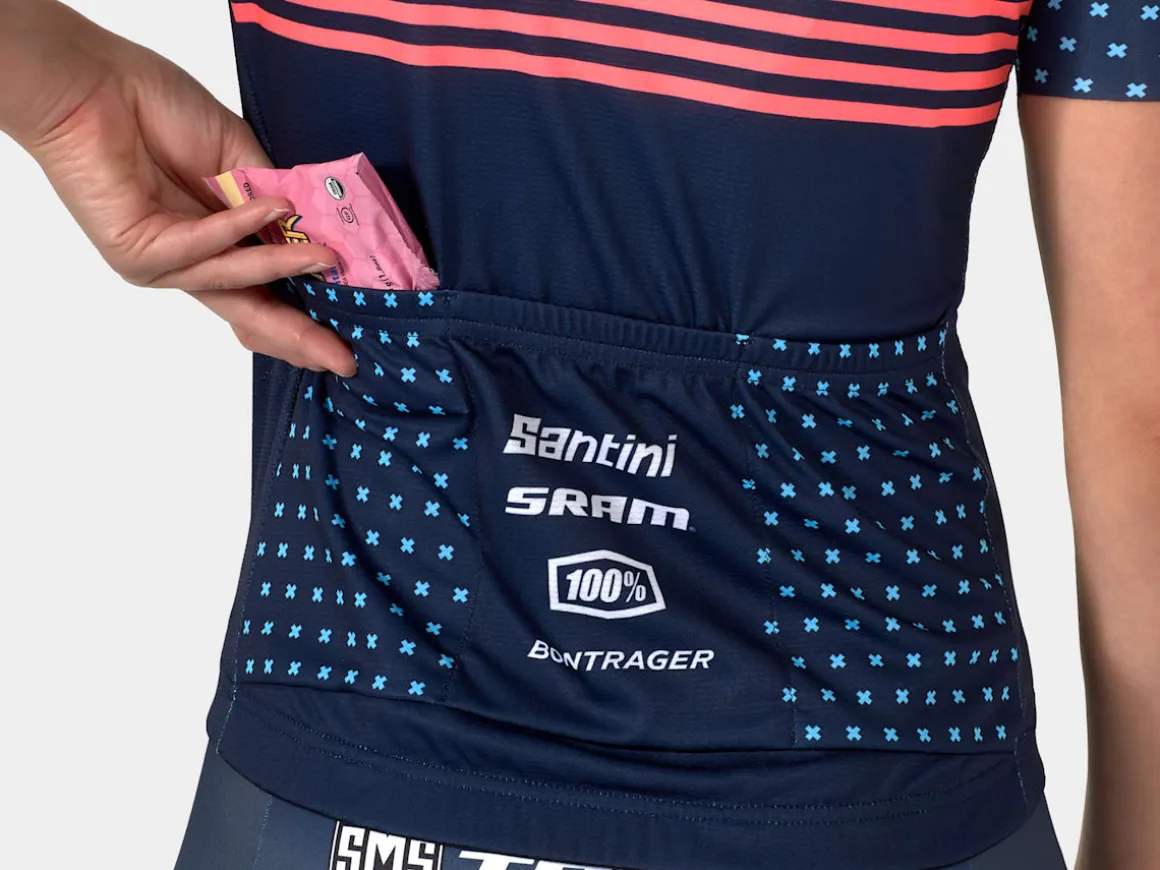 Women Trek Bikes Santini Trek Factory Racing Women's CX Team Replica Cycling Jersey