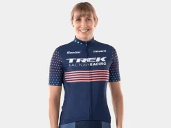 Women Trek Bikes Santini Trek Factory Racing Women's CX Team Replica Cycling Jersey