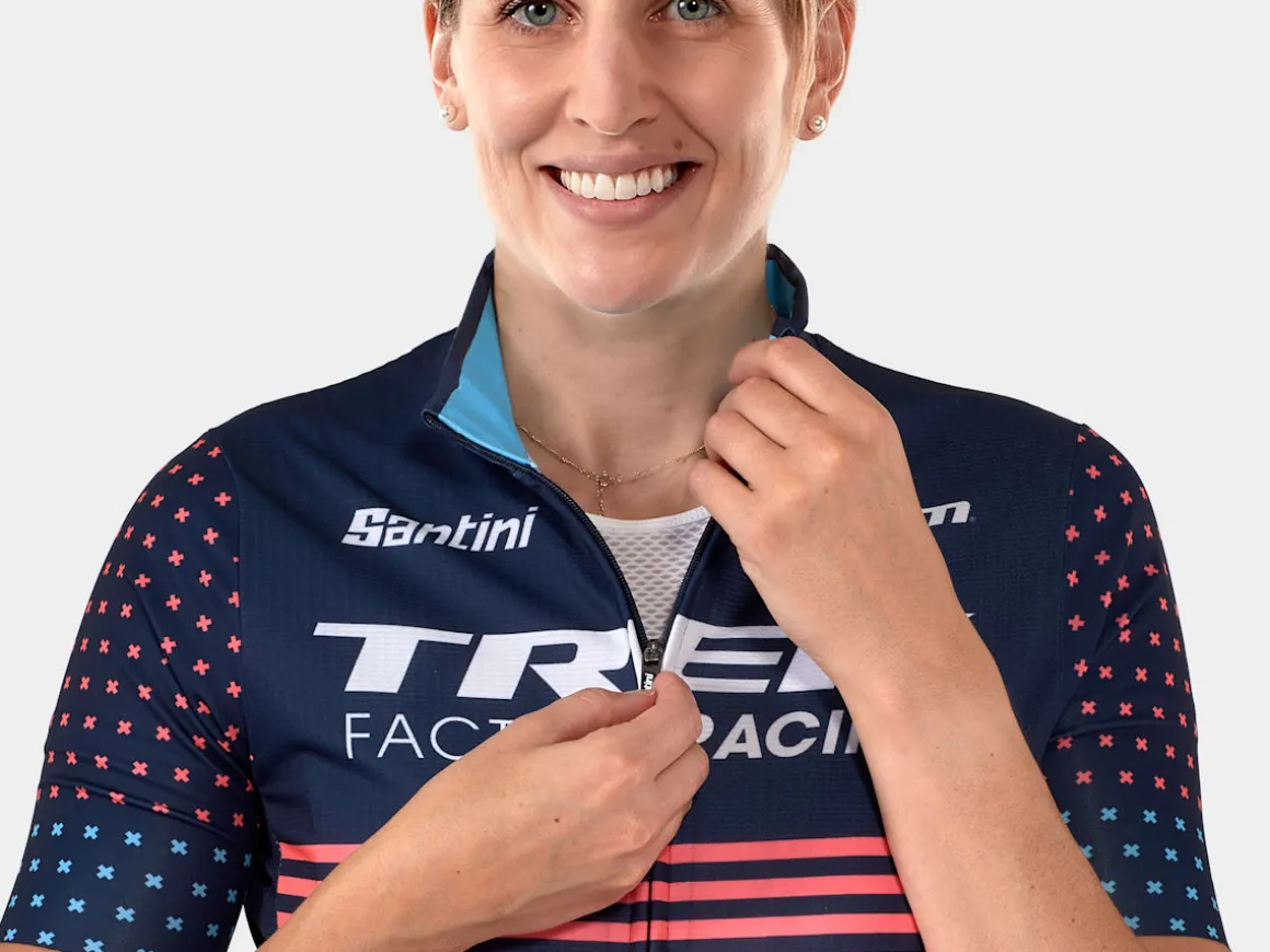 Women Trek Bikes Santini Trek Factory Racing Women's CX Team Replica Cycling Jersey