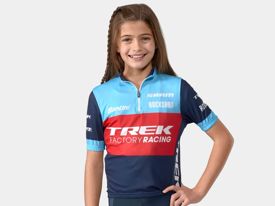 Kids Trek Bikes Santini Trek Factory Racing XC Team Replica Kids' Cycling Jersey