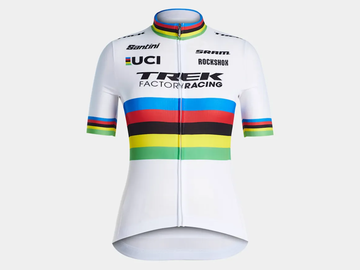 Women Trek Bikes Santini Trek Factory Racing Women's Replica World Champion Cycling Jersey