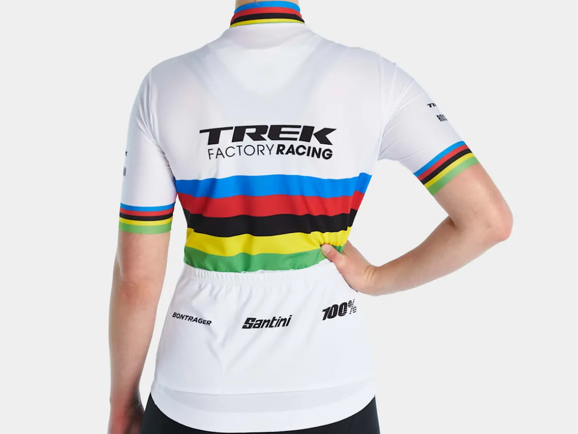 Women Trek Bikes Santini Trek Factory Racing Women's Replica World Champion Cycling Jersey