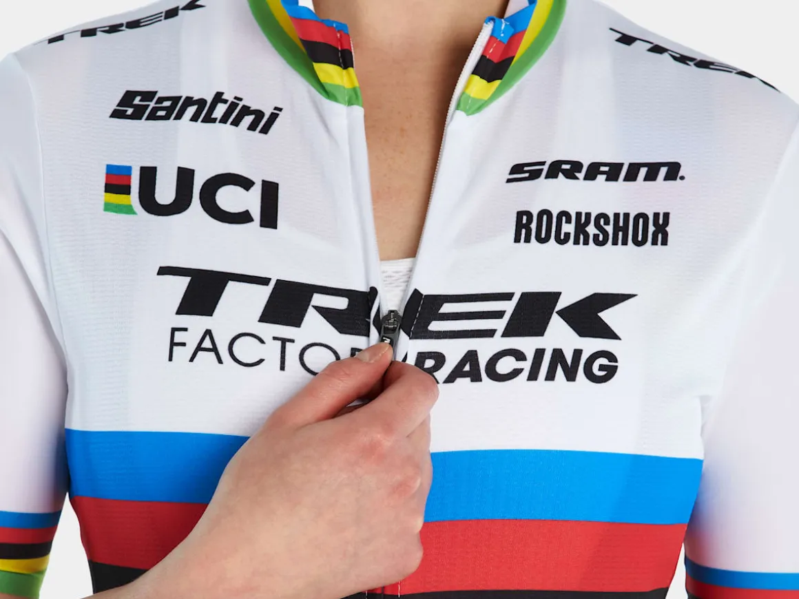 Women Trek Bikes Santini Trek Factory Racing Women's Replica World Champion Cycling Jersey