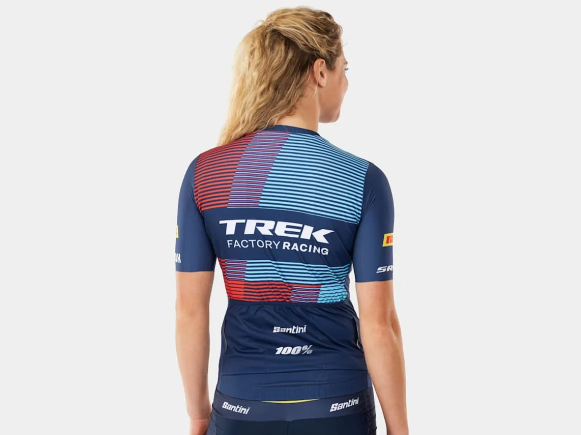 Women Trek Bikes Santini Trek Factory Racing Women's Team Replica Cycling Jersey