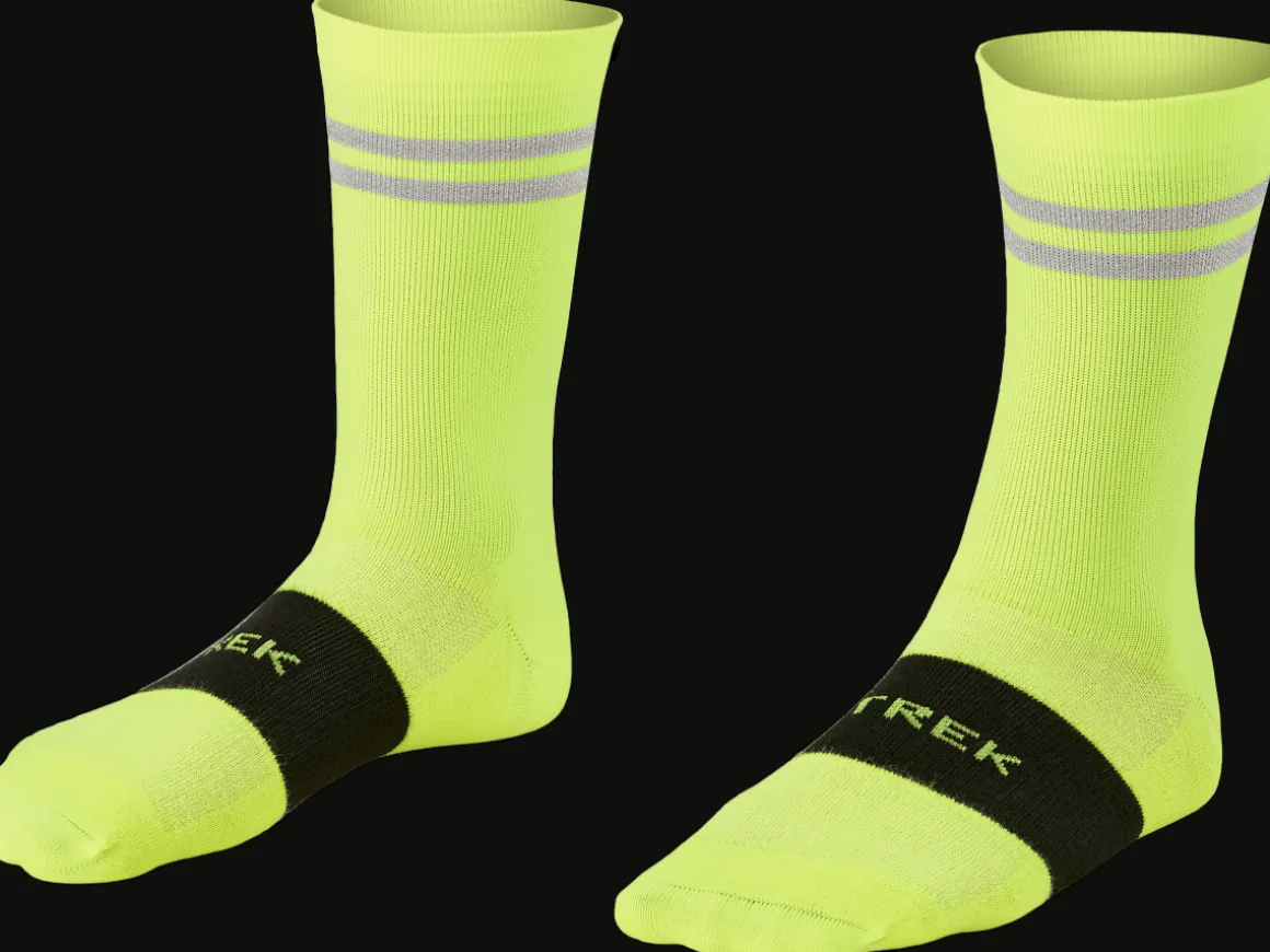 Women Trek Bikes Trek Race Reflective Crew Cycling Sock
